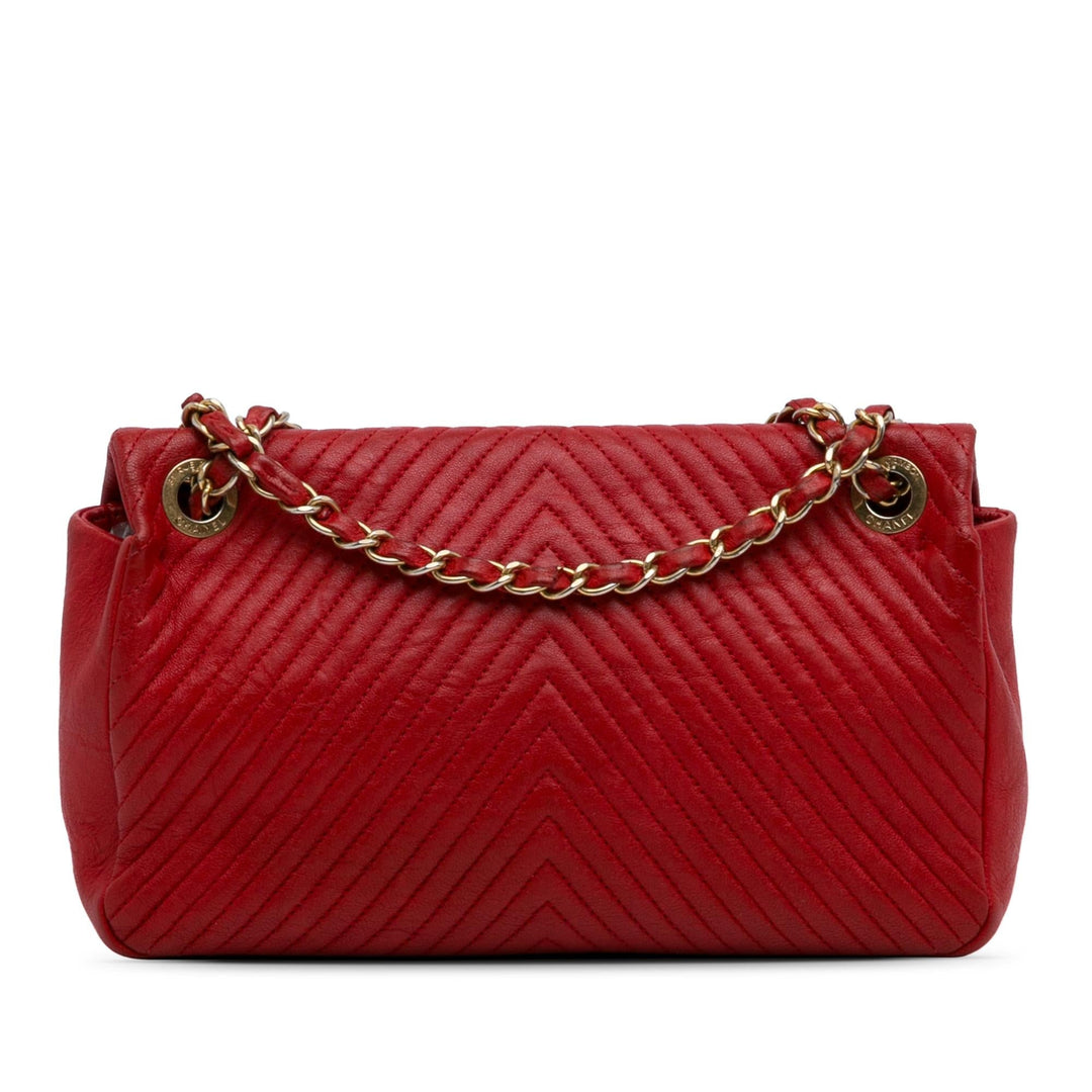 Top Quality Chanel Medium Wrinkled Calfskin Quilted Chevron Medallion Charm Surpique Flap (SHG-hytIzX)
