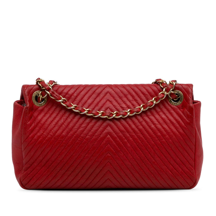 Top Quality Chanel Medium Wrinkled Calfskin Quilted Chevron Medallion Charm Surpique Flap (SHG-hytIzX)