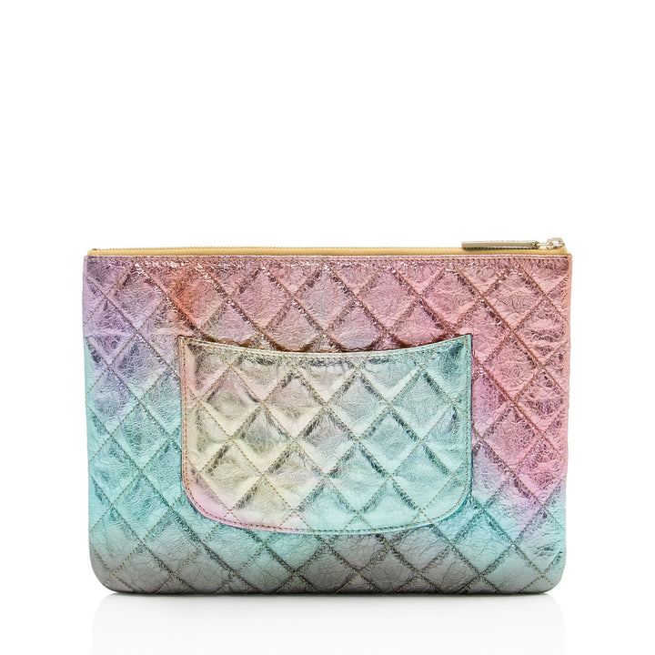 Top Quality Chanel Metallic Calfskin Rainbow Reissue Pouch (SHF-Iy12ka)
