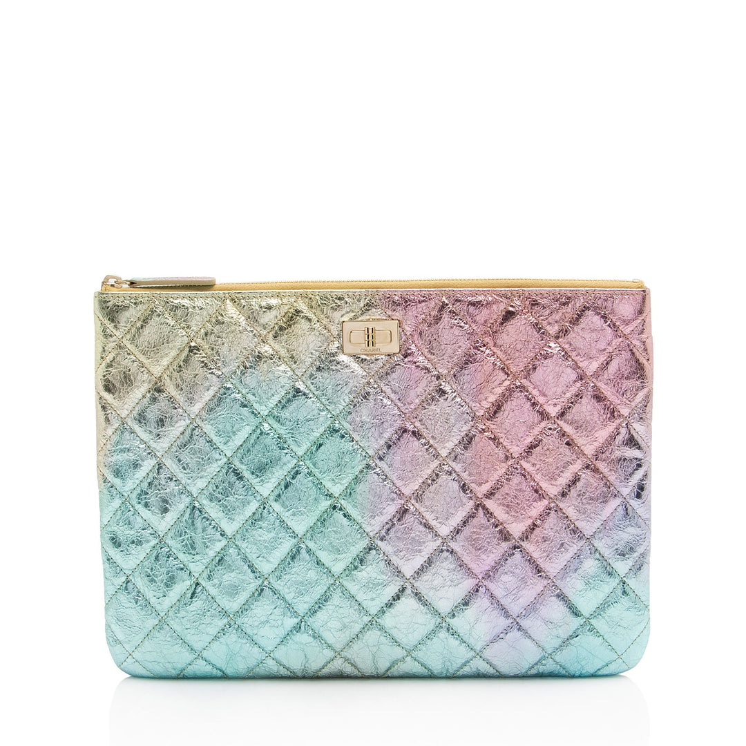 Top Quality Chanel Metallic Calfskin Rainbow Reissue Pouch (SHF-Iy12ka)