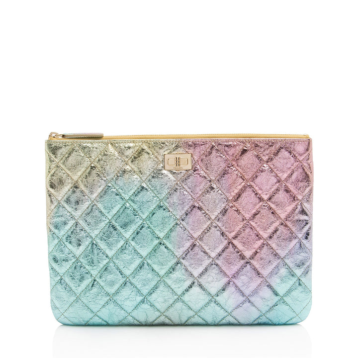 Top Quality Chanel Metallic Calfskin Rainbow Reissue Pouch (SHF-Iy12ka)