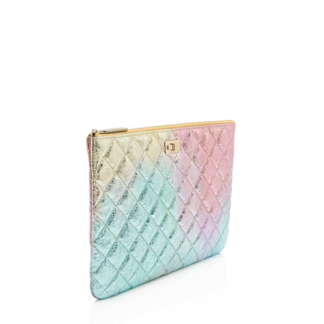 Top Quality Chanel Metallic Calfskin Rainbow Reissue Pouch (SHF-Iy12ka)