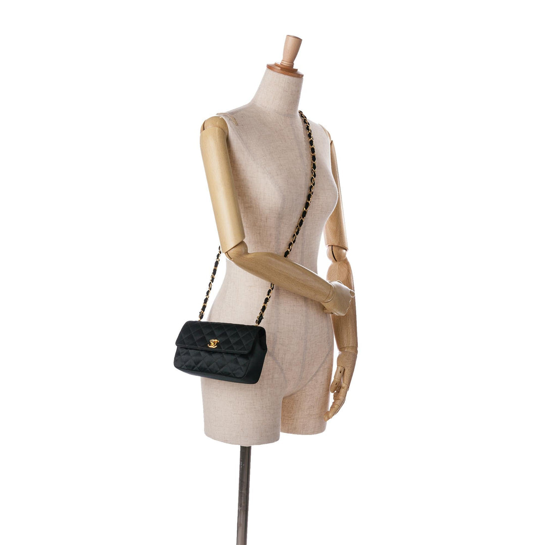 Top Quality Chanel Mini CC Quilted Satin Flap (SHG-GrIueb)