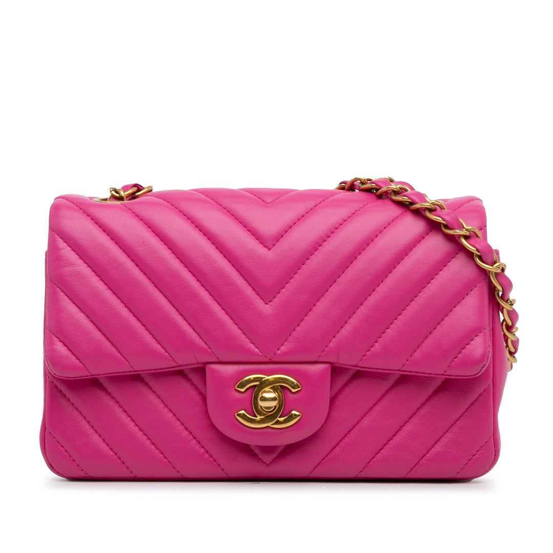 Top Quality Chanel Mini Chevron Quilted Lambskin Rectangular Flap (SHG-nY0kHq)