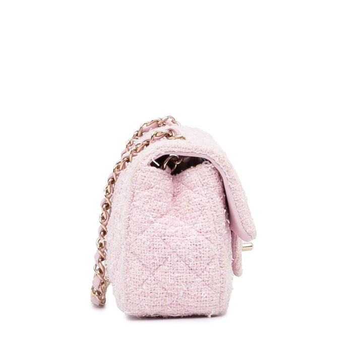 Top Quality Chanel Mini Classic Rectangular Tweed Flap (SHG-lbDBOI)