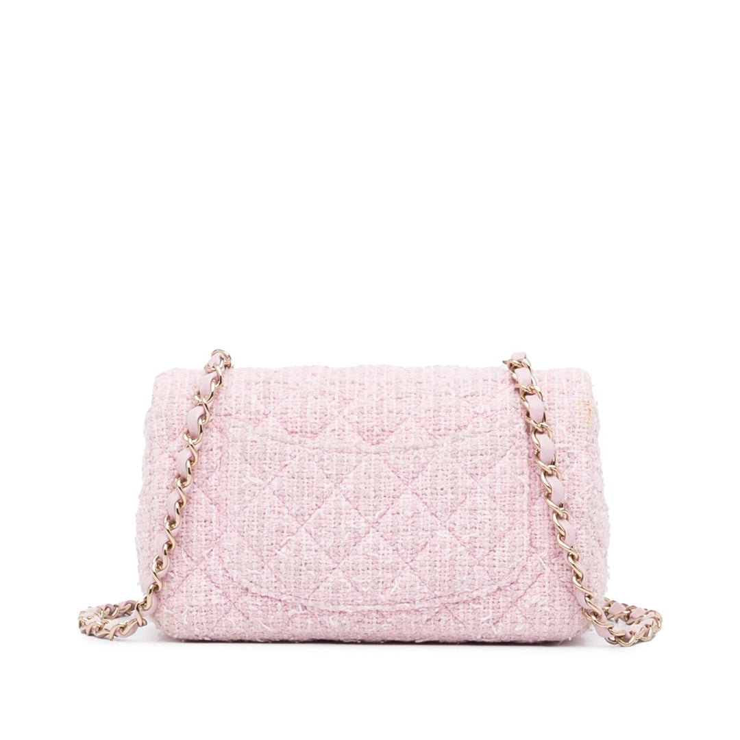 Top Quality Chanel Mini Classic Rectangular Tweed Flap (SHG-lbDBOI)