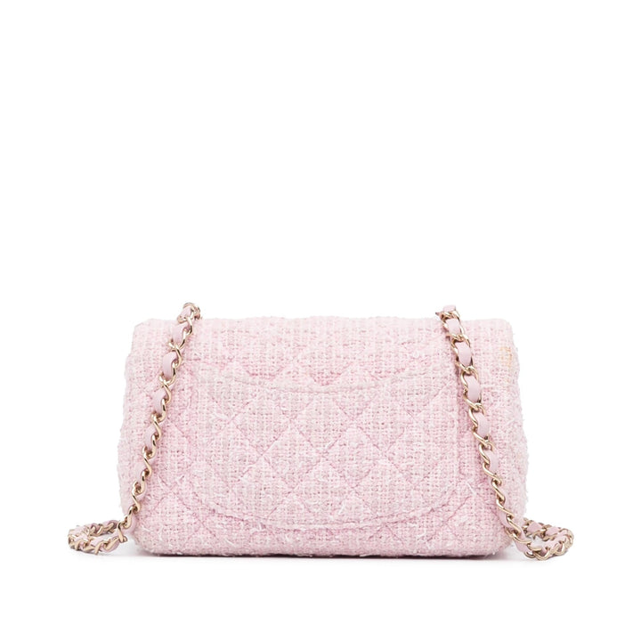 Top Quality Chanel Mini Classic Rectangular Tweed Flap (SHG-lbDBOI)