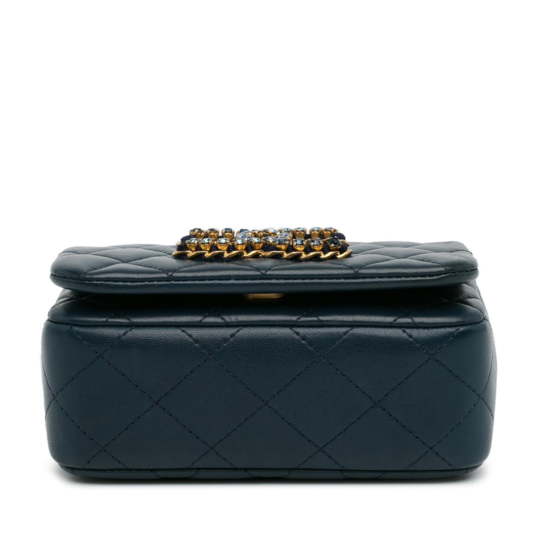 Top Quality Chanel Mini Lambskin CC Crystal Full flap (SHG-ZRHzBE)