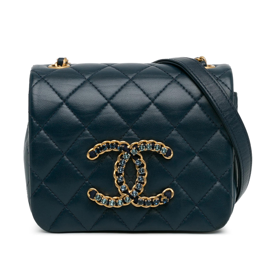 Top Quality Chanel Mini Lambskin CC Crystal Full flap (SHG-ZRHzBE)