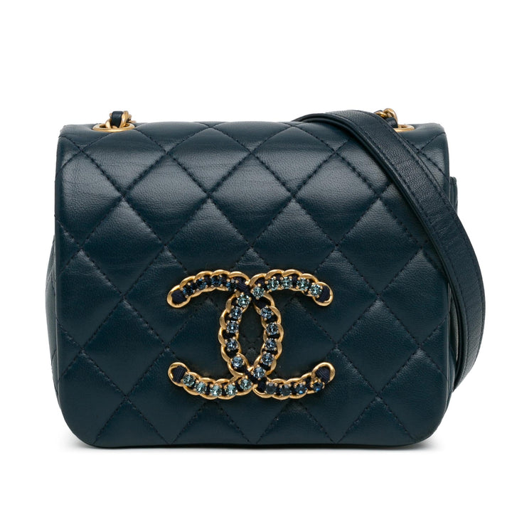 Top Quality Chanel Mini Lambskin CC Crystal Full flap (SHG-ZRHzBE)