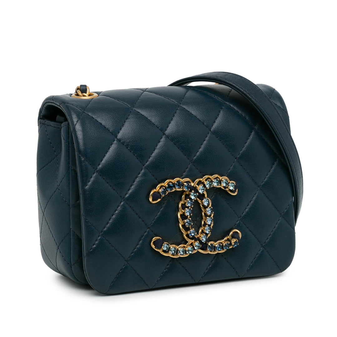 Top Quality Chanel Mini Lambskin CC Crystal Full flap (SHG-ZRHzBE)