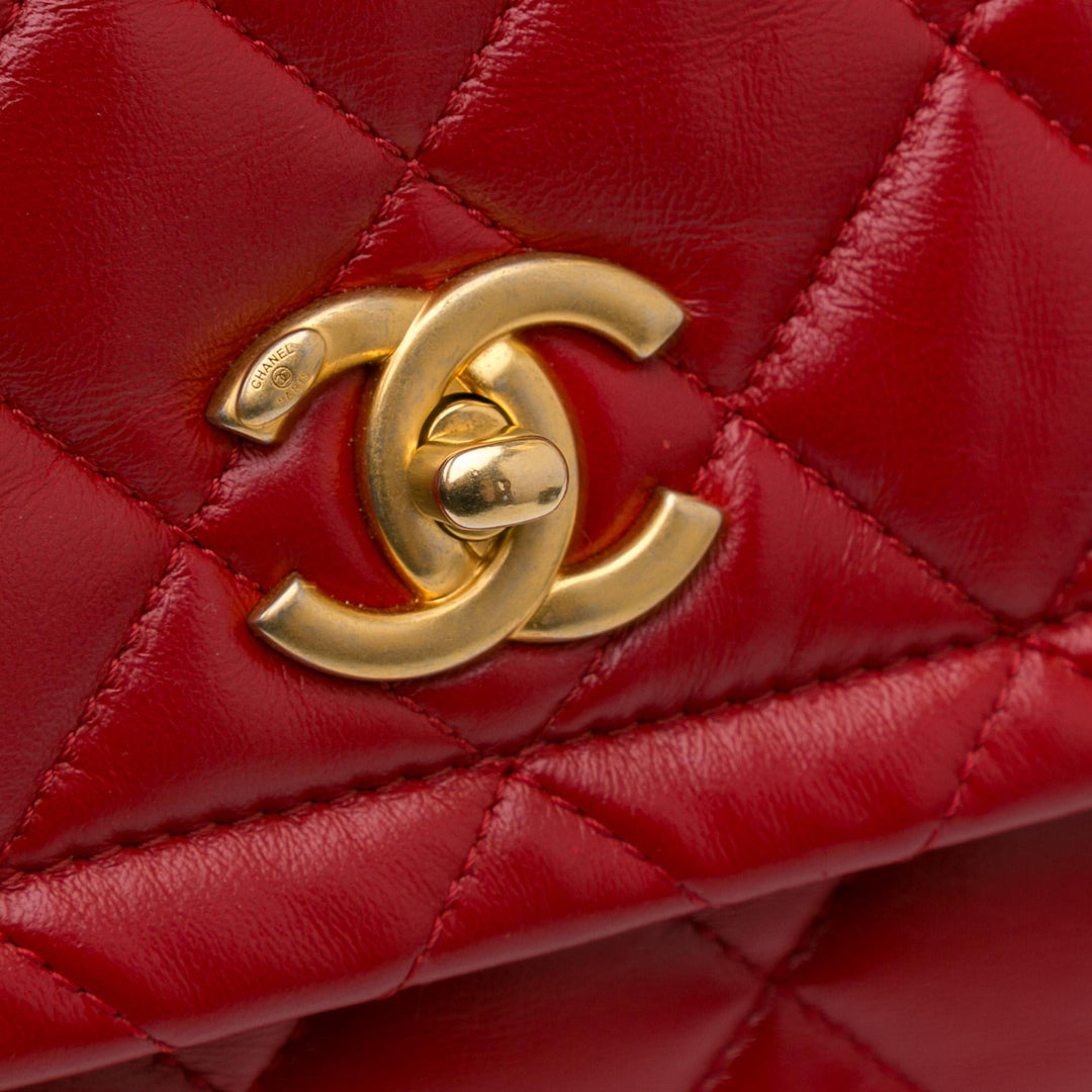 Top Quality Chanel Mini Quilted Lambskin Soft Square Flap (SHG-mDuPZD)