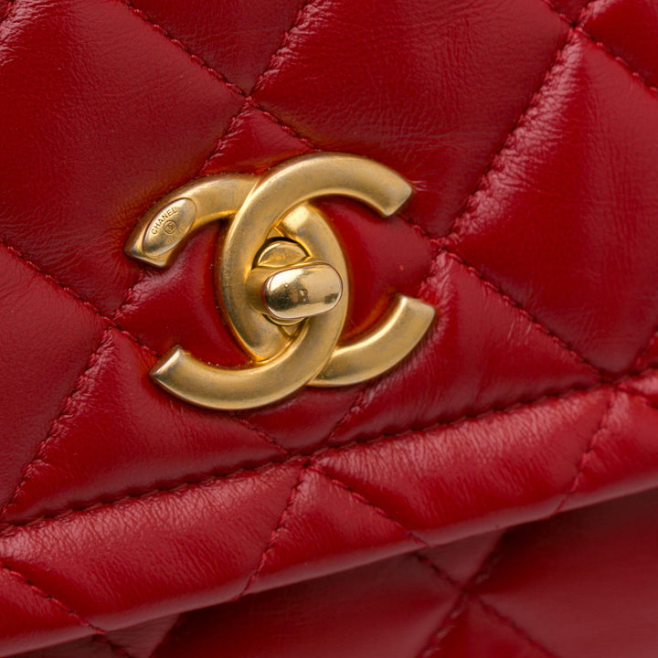 Top Quality Chanel Mini Quilted Lambskin Soft Square Flap (SHG-mDuPZD)