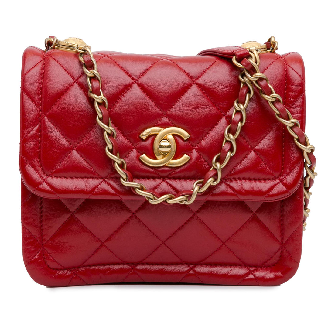 Top Quality Chanel Mini Quilted Lambskin Soft Square Flap (SHG-mDuPZD)
