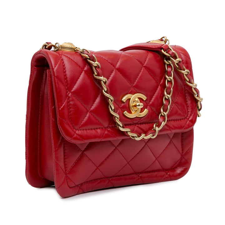 Top Quality Chanel Mini Quilted Lambskin Soft Square Flap (SHG-mDuPZD)