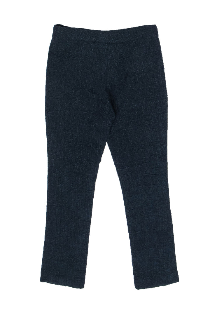 Top Quality Chanel ‚Äì Navy Straight Leg Tweed Pants Sz 34