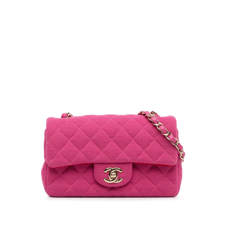Top Quality Chanel New Mini Classic Jersey Single Flap (SHG-RyexYA)