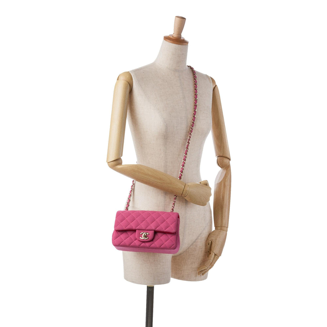 Top Quality Chanel New Mini Classic Jersey Single Flap (SHG-RyexYA)
