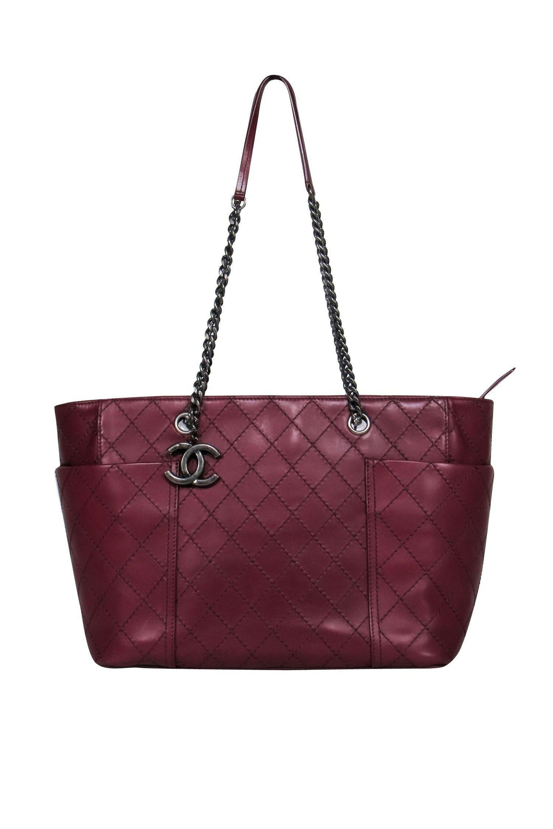 Top Quality Chanel - Oxblood Quilted Leather Tote