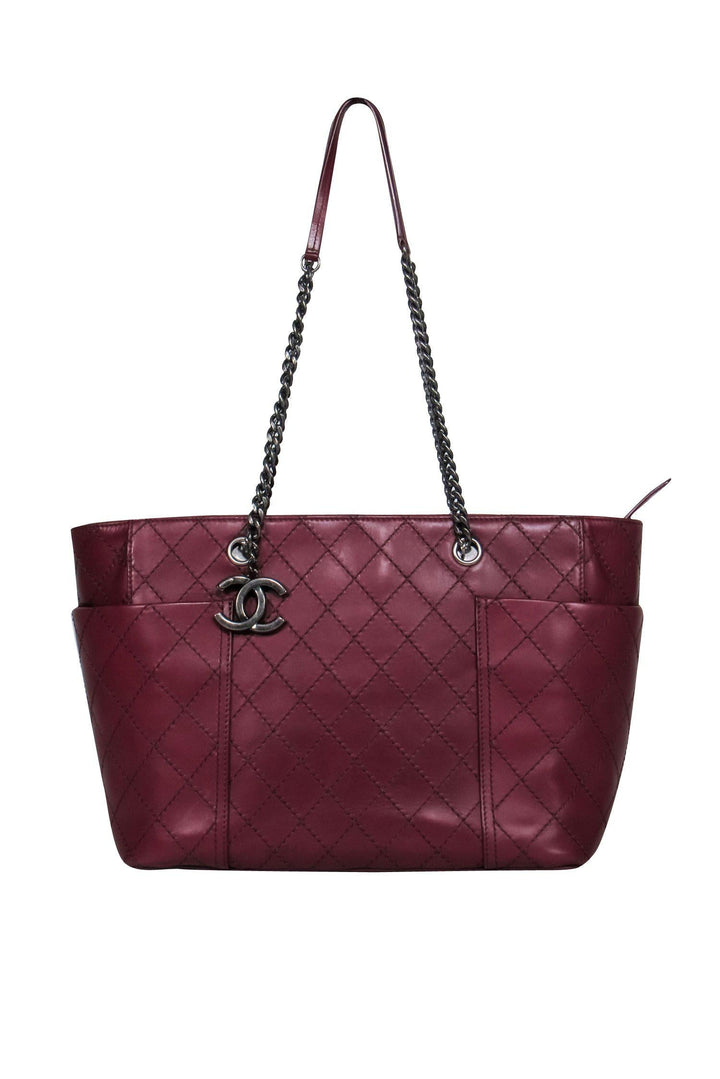 Top Quality Chanel - Oxblood Quilted Leather Tote