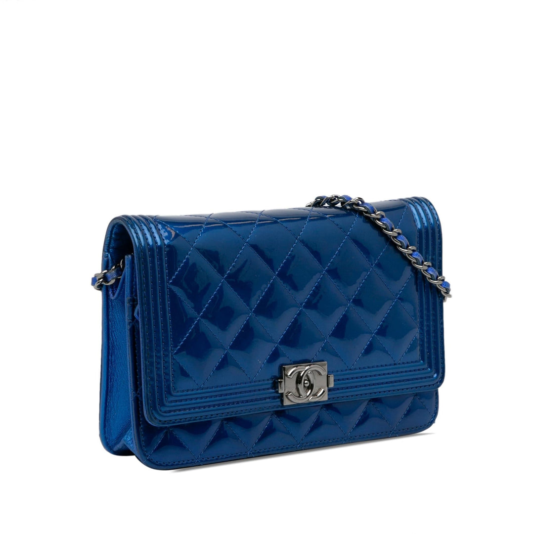 Top Quality Chanel Patent Boy Wallet on Chain (SHG-0Lw1R6)