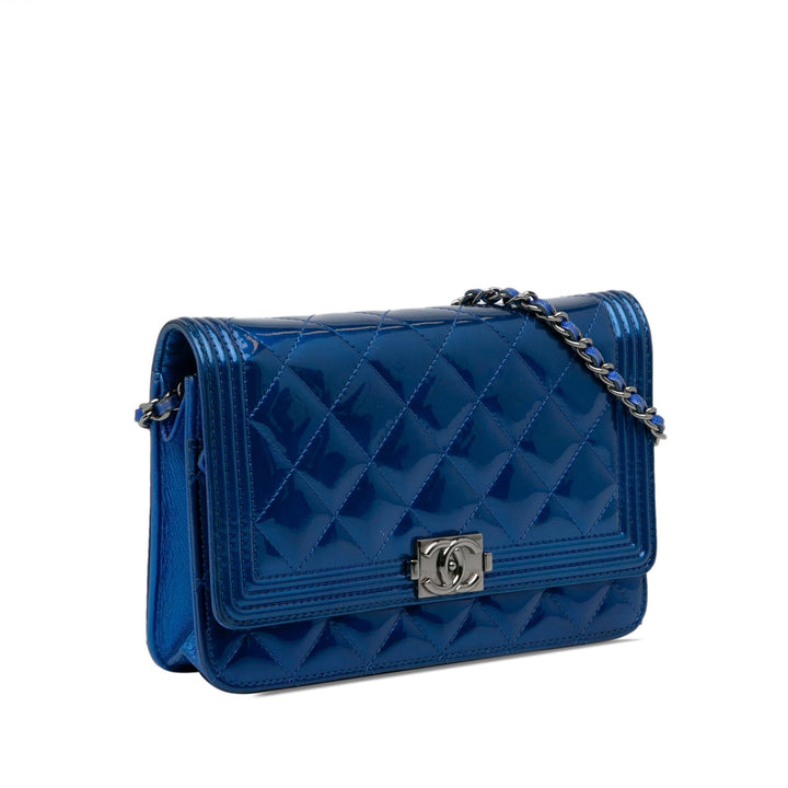 Top Quality Chanel Patent Boy Wallet on Chain (SHG-0Lw1R6)