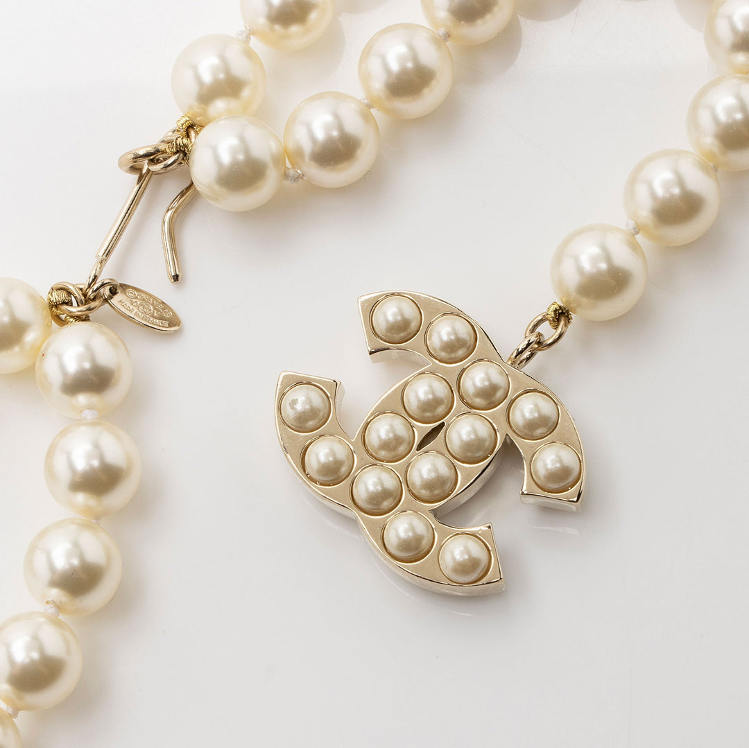 Top Quality Chanel Pearl CC Chain Belt - Size 37 / 94 (SHF-CSdGHr)