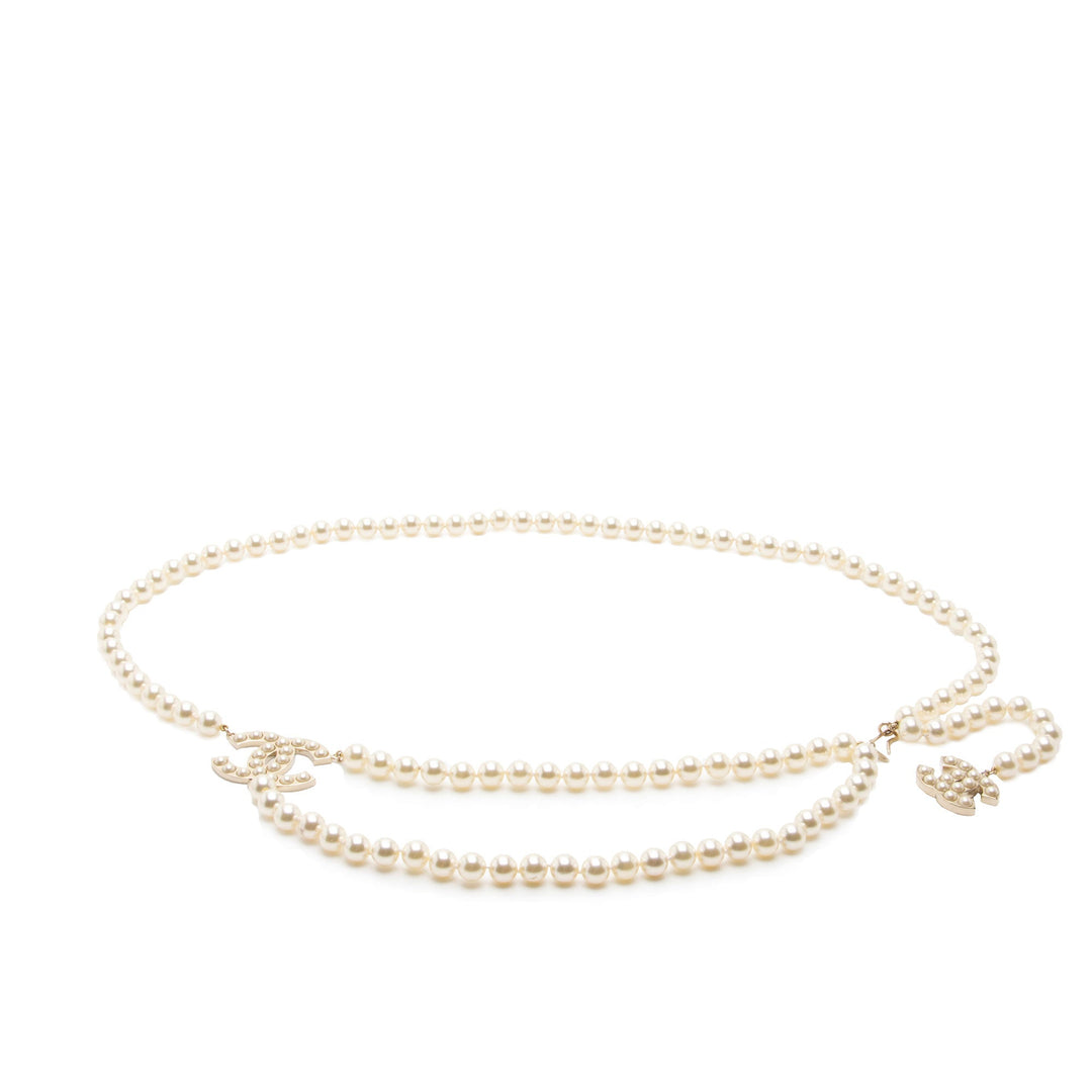 Top Quality Chanel Pearl CC Chain Belt - Size 37 / 94 (SHF-CSdGHr)