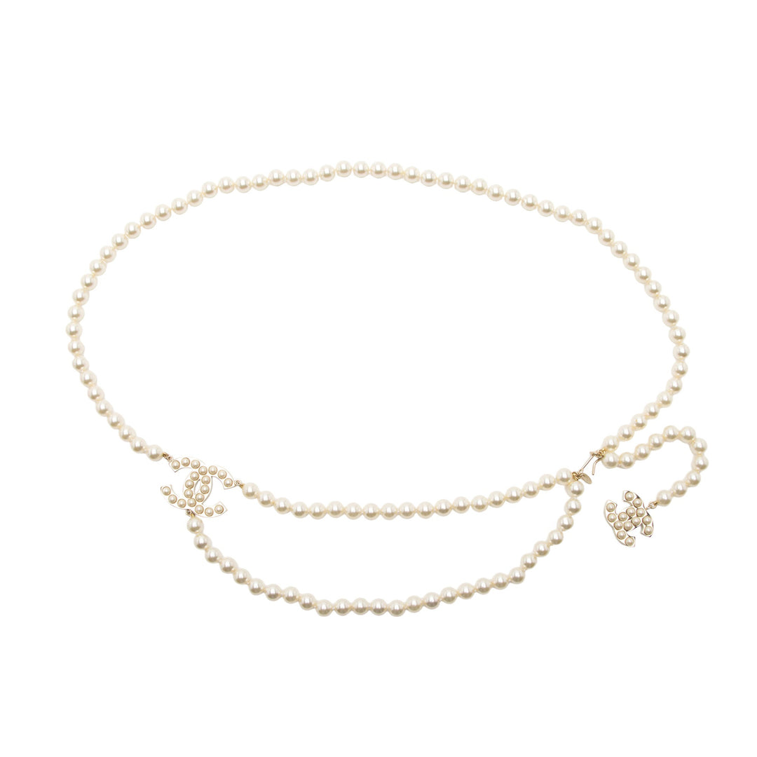 Top Quality Chanel Pearl CC Chain Belt - Size 37 / 94 (SHF-CSdGHr)