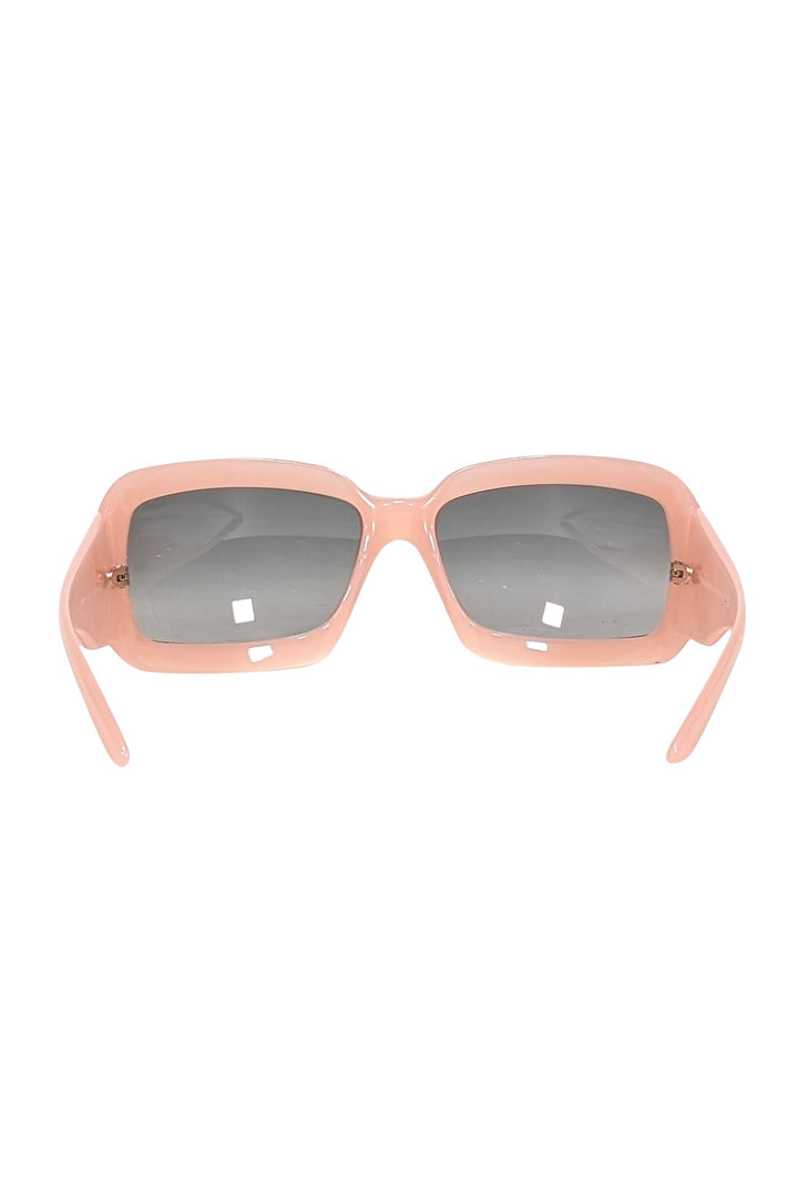 Top Quality Chanel - Pink Acrylic Frame w/ White Logo Side Detail Sunglasses