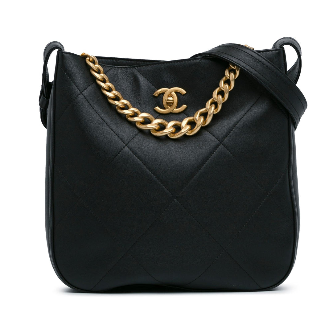 Top Quality Chanel Quilted Calfskin Easy Mood Hobo (SHG-NA7iAJ)