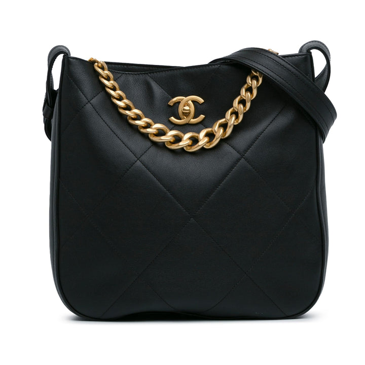 Top Quality Chanel Quilted Calfskin Easy Mood Hobo (SHG-NA7iAJ)
