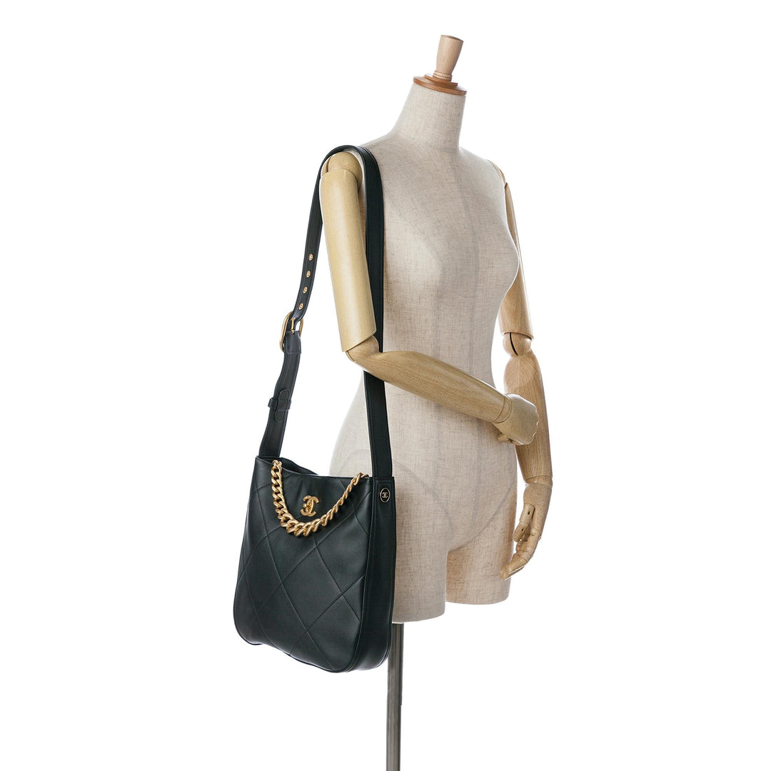 Top Quality Chanel Quilted Calfskin Easy Mood Hobo (SHG-NA7iAJ)