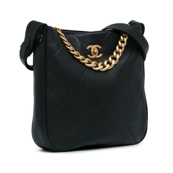 Top Quality Chanel Quilted Calfskin Easy Mood Hobo (SHG-NA7iAJ)