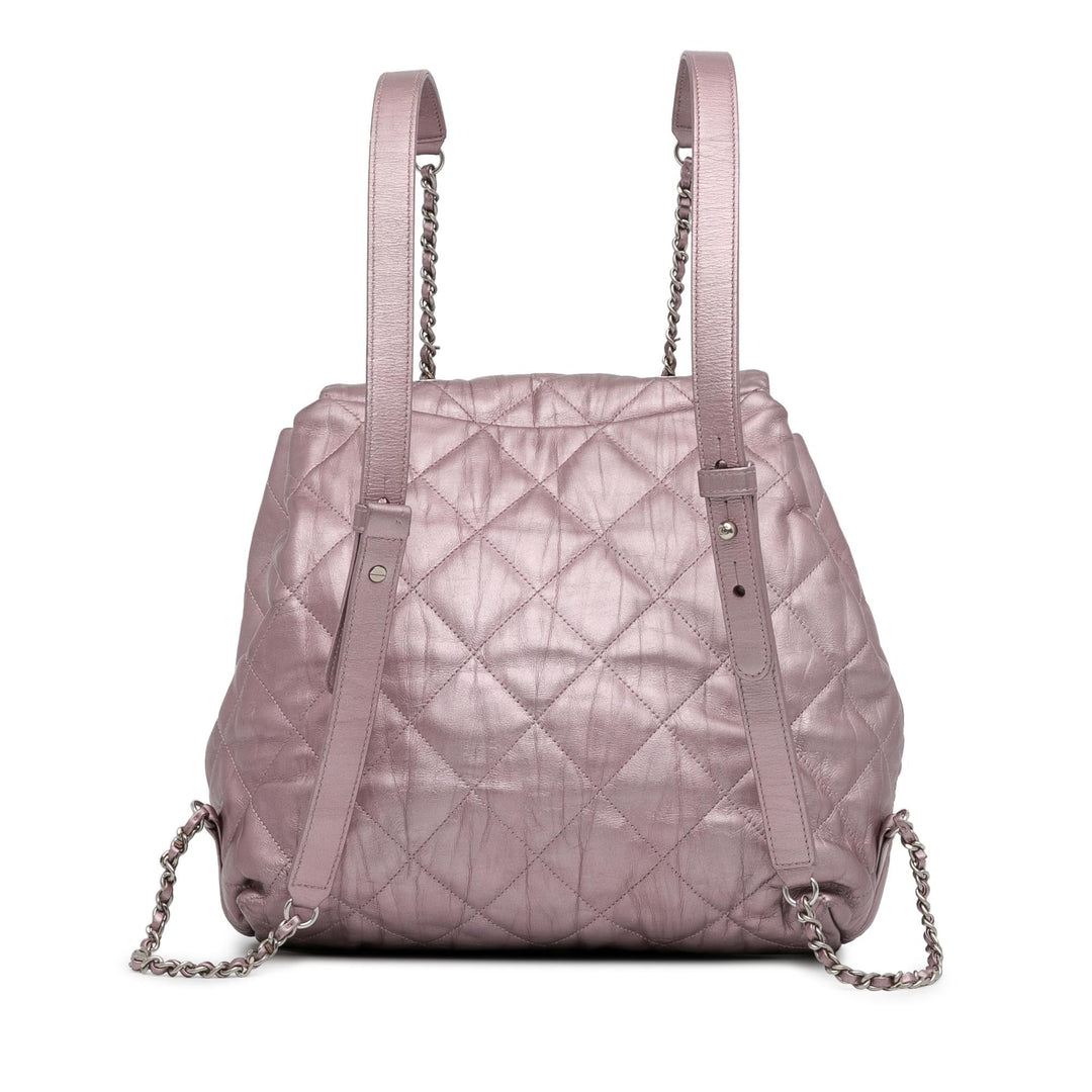 Top Quality Chanel Quilted Iridescent Calfskin Ground Control Backpack (SHG-4SwIEn)
