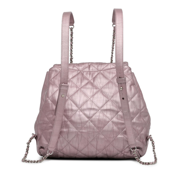 Top Quality Chanel Quilted Iridescent Calfskin Ground Control Backpack (SHG-4SwIEn)