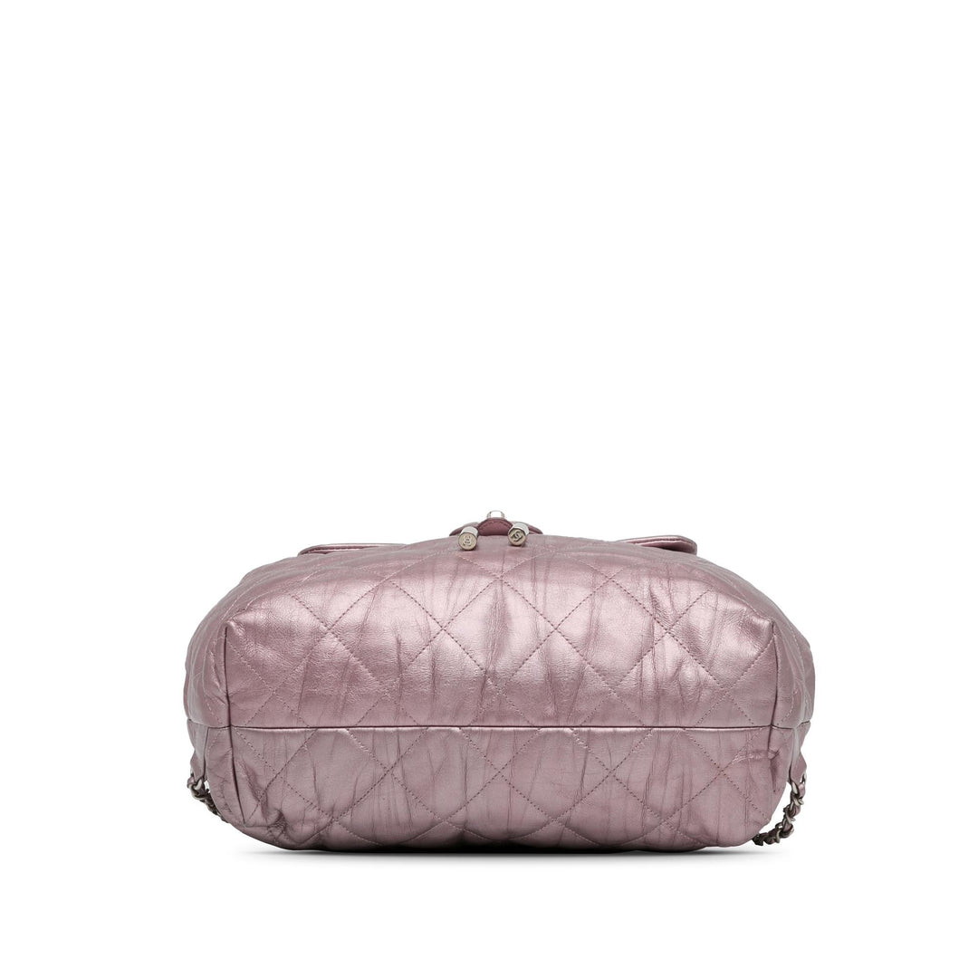 Top Quality Chanel Quilted Iridescent Calfskin Ground Control Backpack (SHG-4SwIEn)