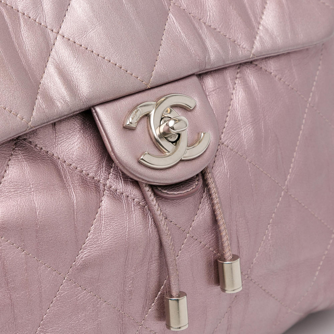 Top Quality Chanel Quilted Iridescent Calfskin Ground Control Backpack (SHG-4SwIEn)