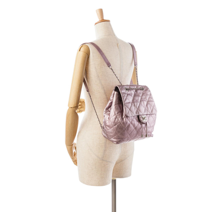 Top Quality Chanel Quilted Iridescent Calfskin Ground Control Backpack (SHG-4SwIEn)