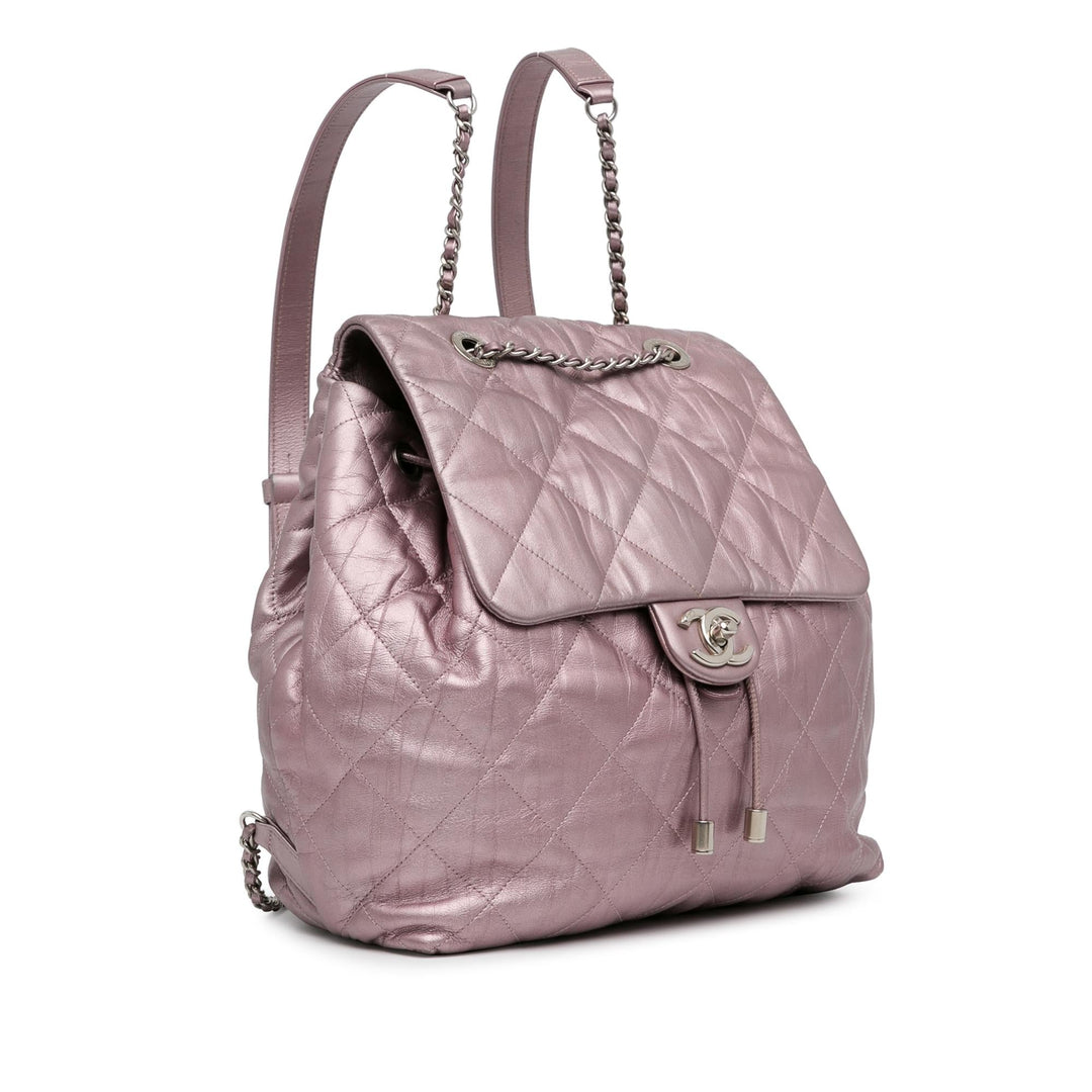 Top Quality Chanel Quilted Iridescent Calfskin Ground Control Backpack (SHG-4SwIEn)