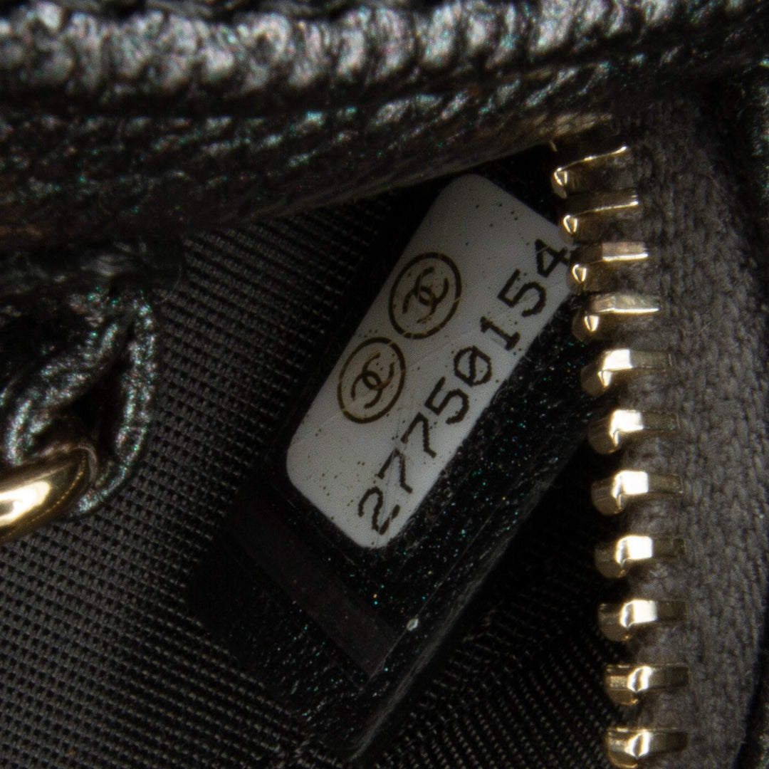 Top Quality Chanel Quilted Iridescent Caviar Round Clutch With Chain (SHG-5vHUZc)
