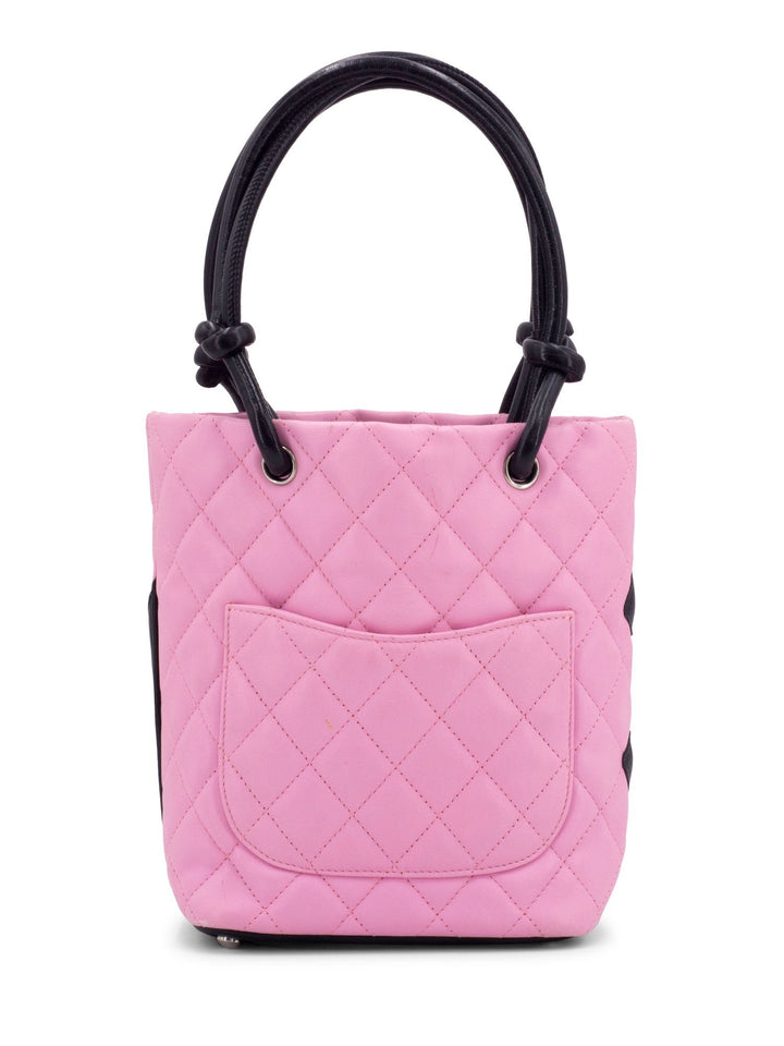 Top Quality Chanel Quilted Leather Mini Cambon Bucket Bag Pink