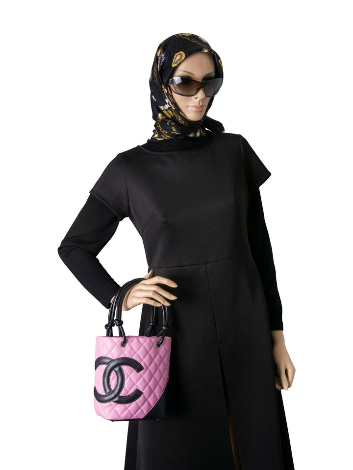 Top Quality Chanel Quilted Leather Mini Cambon Bucket Bag Pink