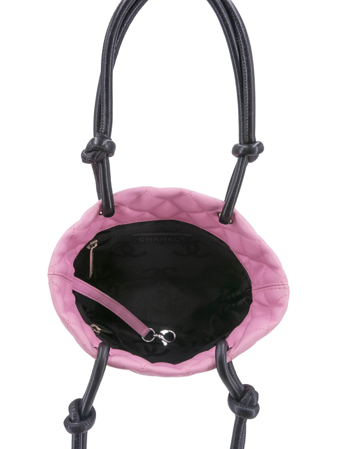 Top Quality Chanel Quilted Leather Mini Cambon Bucket Bag Pink