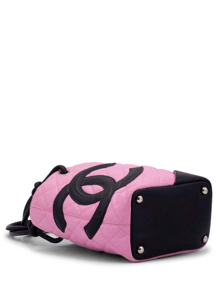 Top Quality Chanel Quilted Leather Mini Cambon Bucket Bag Pink