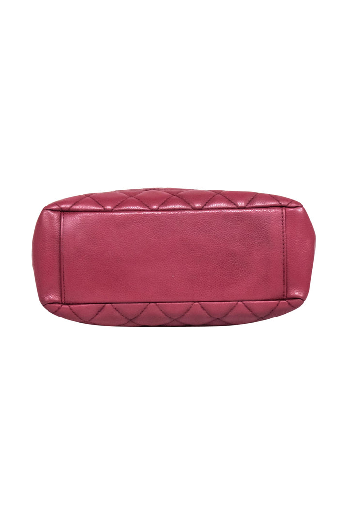Top Quality Chanel - Red "Petit Caviar Shopping Tote" Shoulder Bag