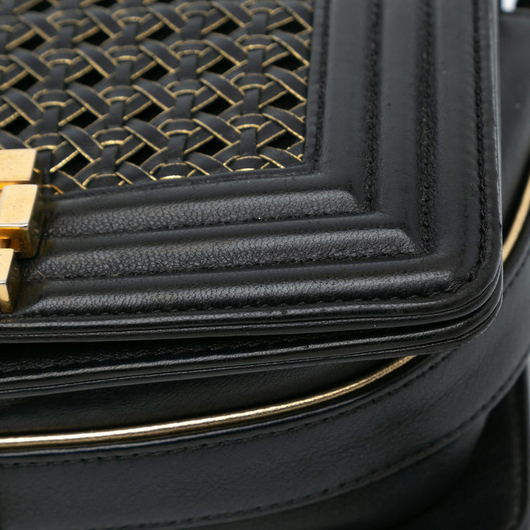 Top Quality Chanel Small Braided Sheepskin Boy Flap (SHG-3XvapB)