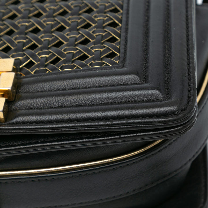 Top Quality Chanel Small Braided Sheepskin Boy Flap (SHG-3XvapB)