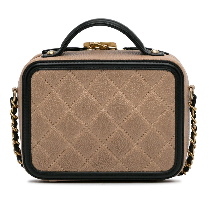 Top Quality Chanel Small Caviar CC Filigree Vanity Case (SHG-c7hubE)