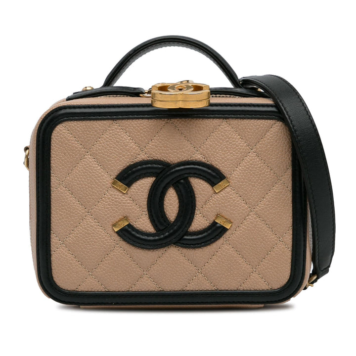 Top Quality Chanel Small Caviar CC Filigree Vanity Case (SHG-c7hubE)